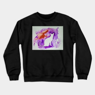 Cat figure Crewneck Sweatshirt